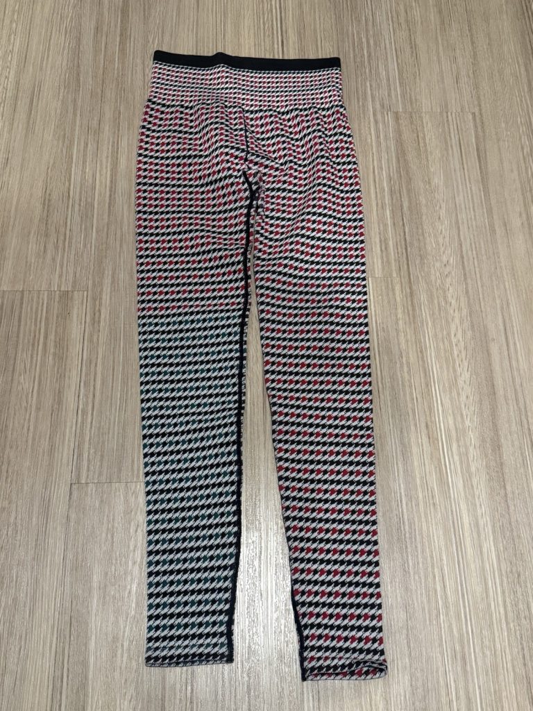 Fabletics SculptKnit Houndstooth Leggings Red Black Seamless Size Medium