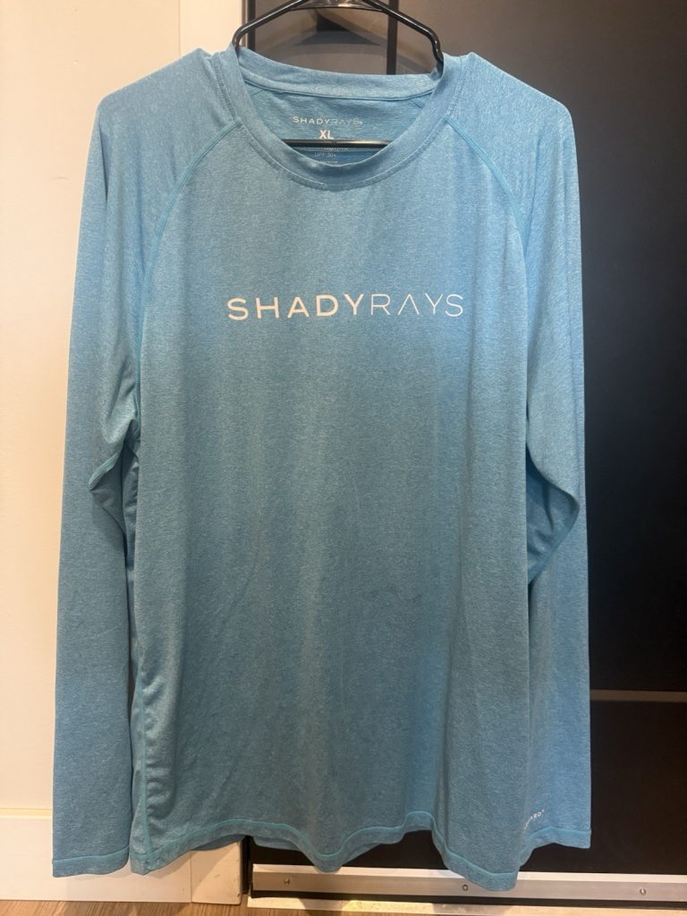 Shady Rays Men’s XL Long Sleeve Performance Shirt Blue UPF 30+ Sun Protection