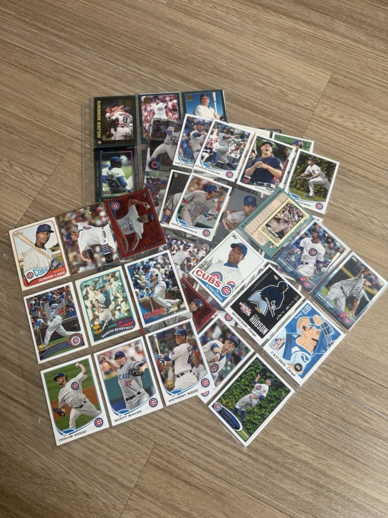 Chicago Cubs Baseball Card Lot – Rizzo, Schwarber, Baez, Sosa, Wood, Castro