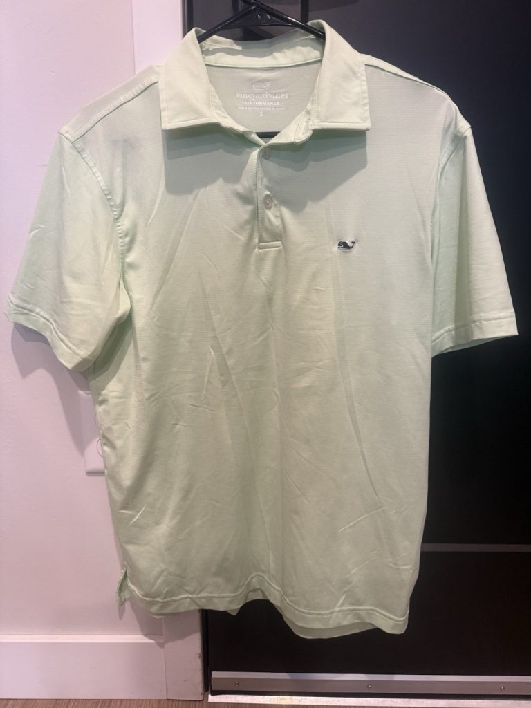 Vineyard Vines Performance Polo Shirt Men’s Small Light Green Stretch Whale Logo