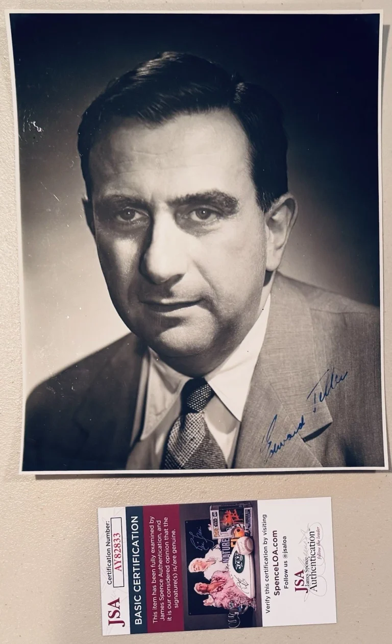 Edward Teller Signed Autographed 8x10 Photo JSA Cert Hydrogen Bomb Oppenheimer