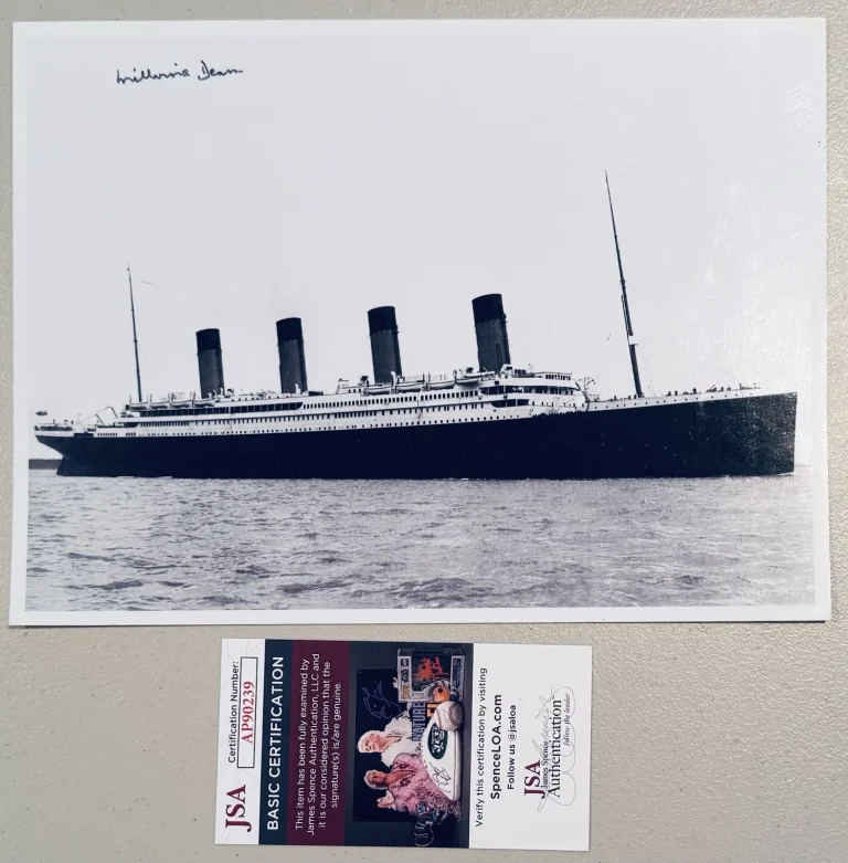 Millvina Dean Signed Autographed 8x11 Photo JSA Cert Last Titanic Survivor