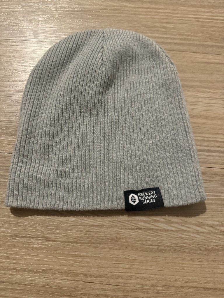 Brewery Running Series Gray Ribbed Knit Beanie Hat