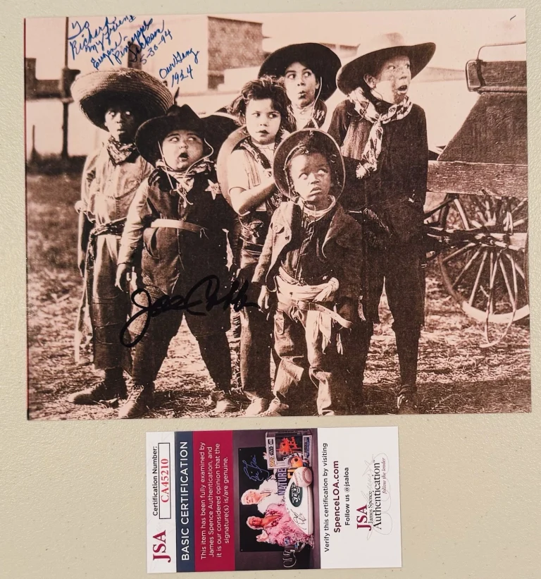 Eugene Pineapple Jackson & Joe Cobb Signed Autographed Our Gang 8x10 Photo JSA