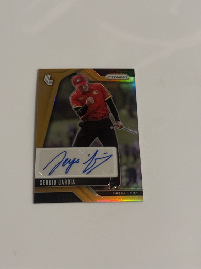 2025 Prizm LIV Sergio Garcia Signatures Gold Auto #4/10 Fireballs GC