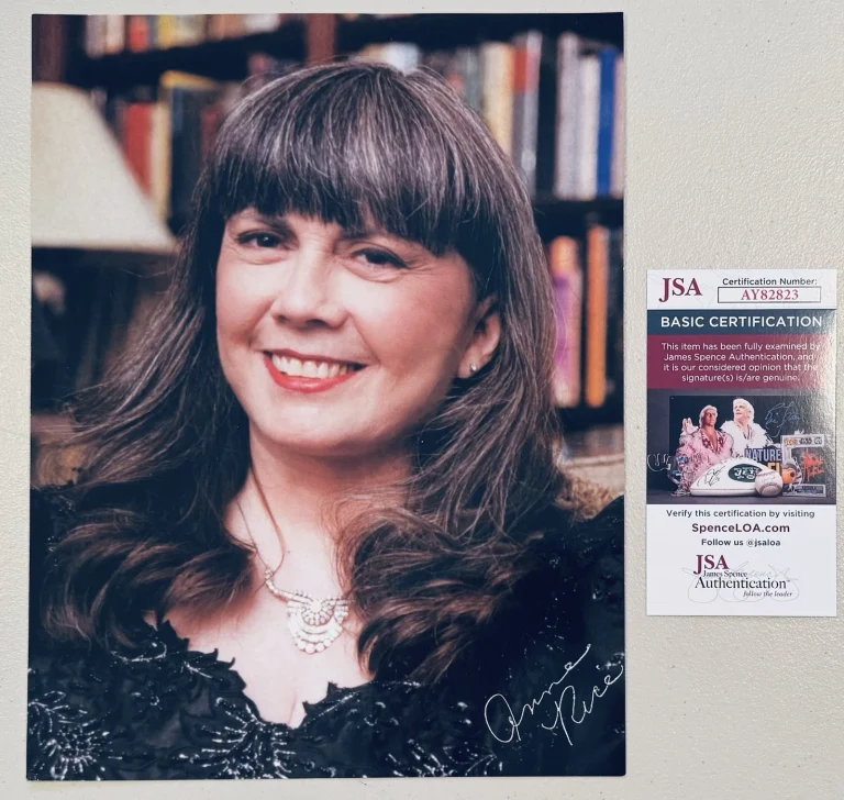 Anne Rice Signed Autographed 8.5 x 11 Photo JSA Author Interview With A Vampire