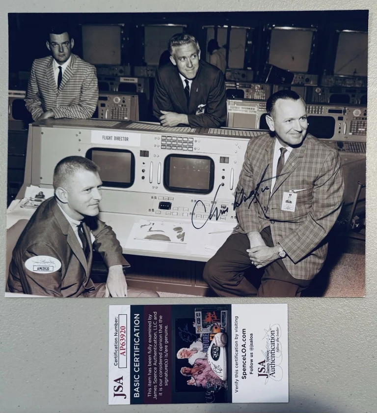 Chris Christopher Kraft Signed Autographed 8x10 Photo JSA NASA Flight Director 3