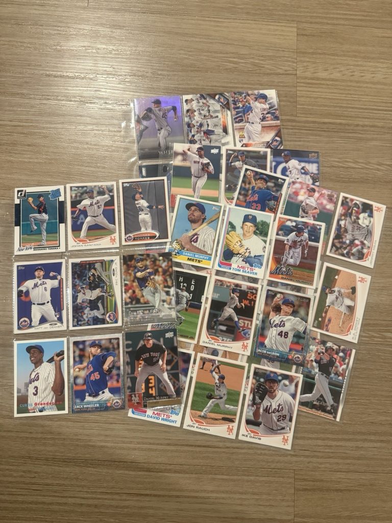 New York Mets Baseball Cards Lot – deGrom Wright Conforto Harvey Stars