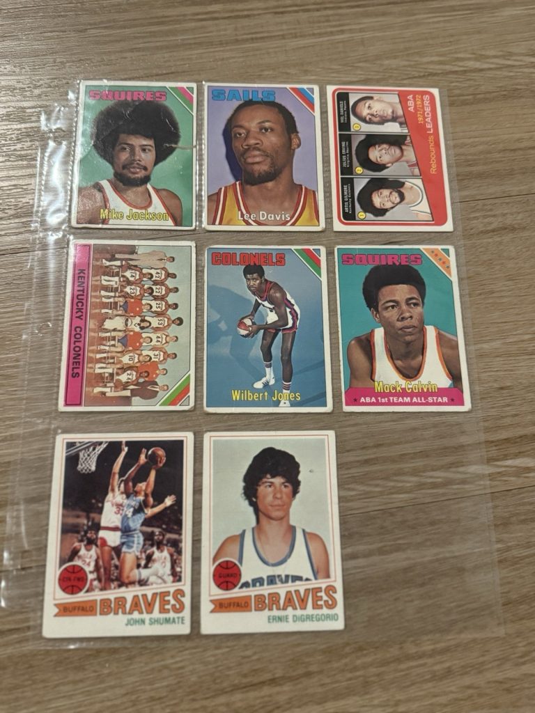 Vintage ABA & NBA Basketball Cards Lot – Colonels Squires Braves Stars
