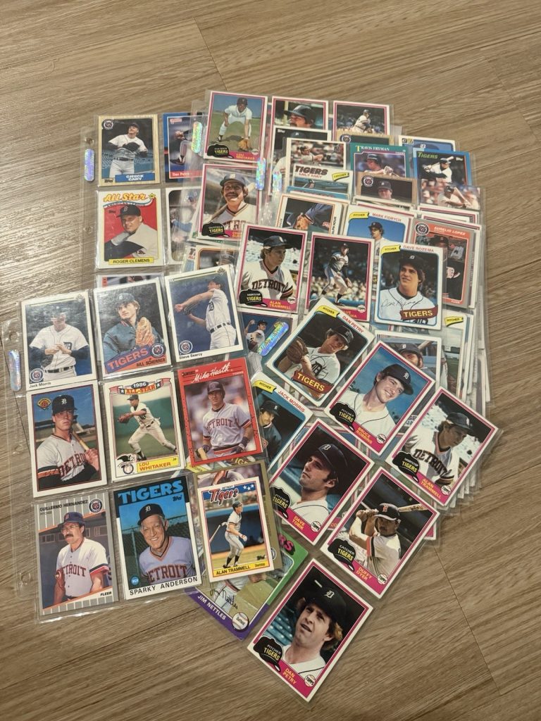 Detroit Tigers Baseball Cards Lot – Trammell Whitaker Morris Gibson Parrish