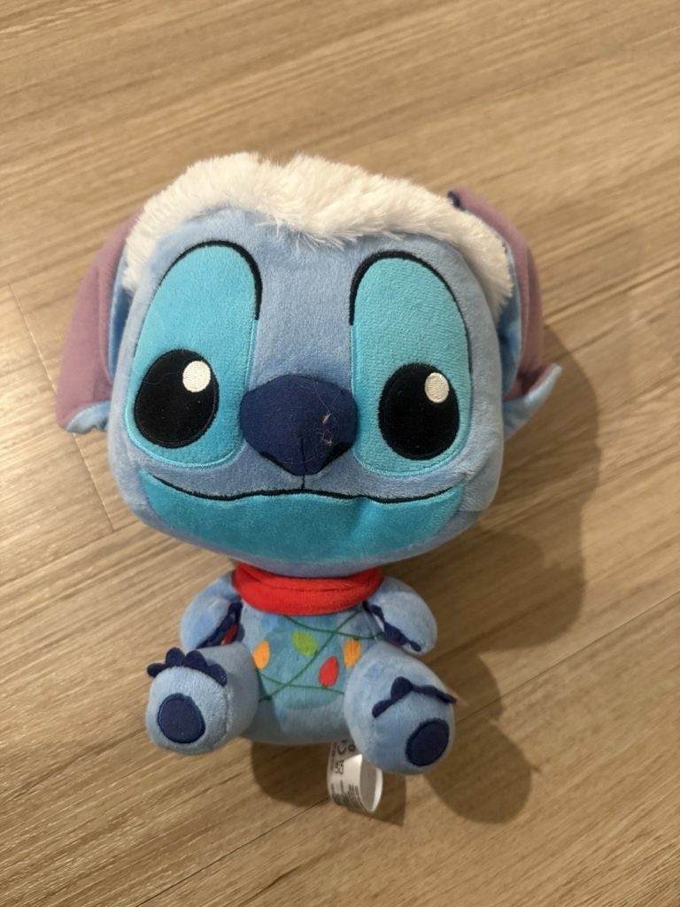 Funko Disney Stitch Plush – Holiday Santa Hat & Scarf – Christmas Lights Outfit