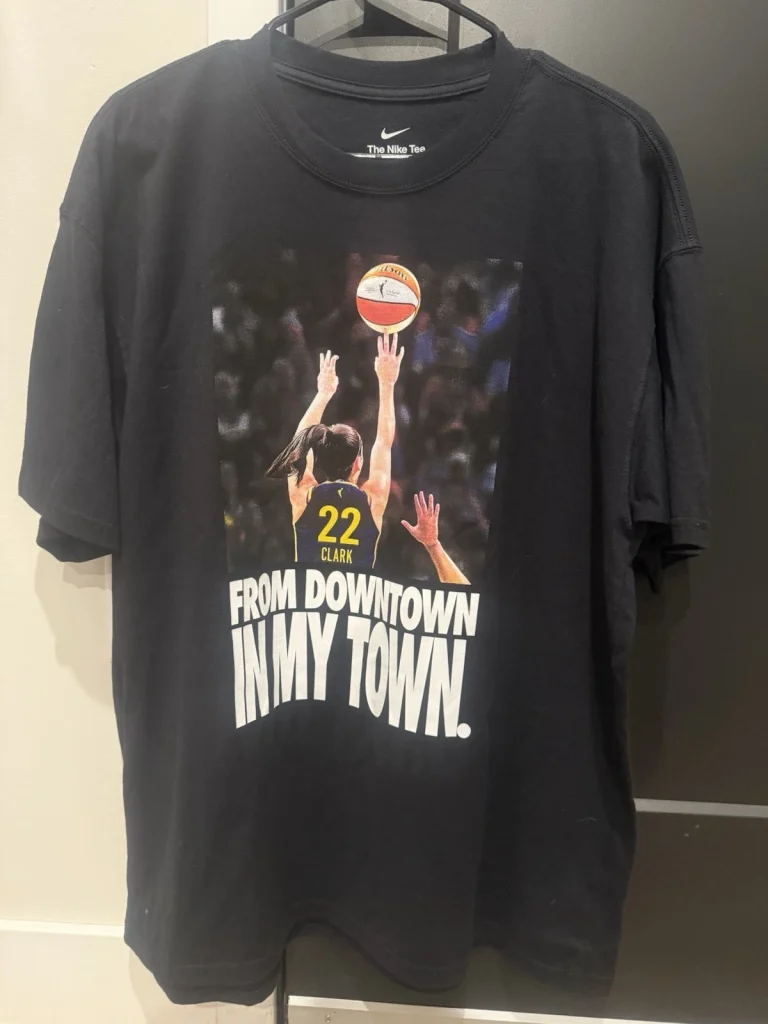 Nike Caitlin Clark Tee L Loose Fit WNBA “From Downtown” Black Graphic Shirt