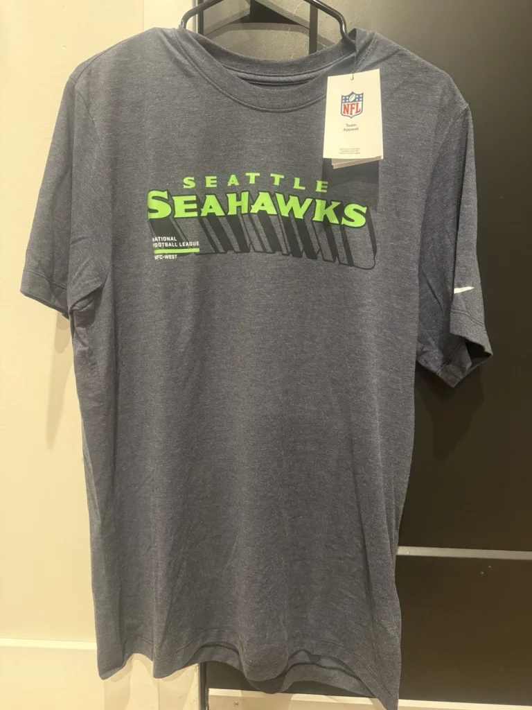 Nike Seattle Seahawks T-Shirt L Blue NFL Team Apparel Graphic Tee New Tags
