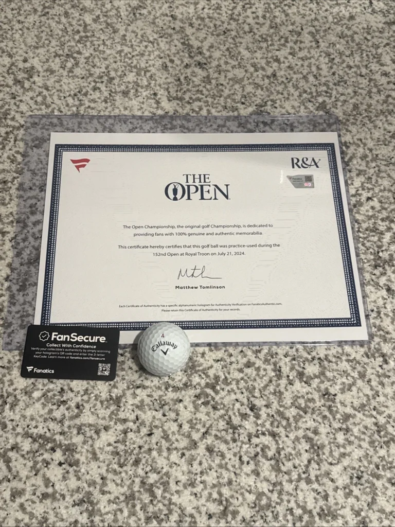 2024 Open Championship Range-Used Callaway Golf Ball Final Round 7/21/24