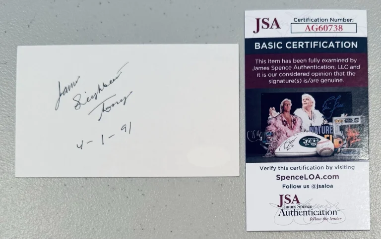 James Toney Signed Autographed 3x5 Card JSA Cert Boxer Middleweight Champion