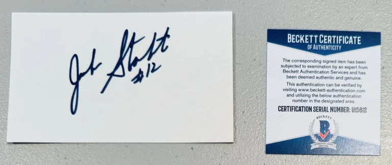 John Stockton Signed Autographed 3x5 Card Beckett BAS Utah Jazz Hall Of Fame