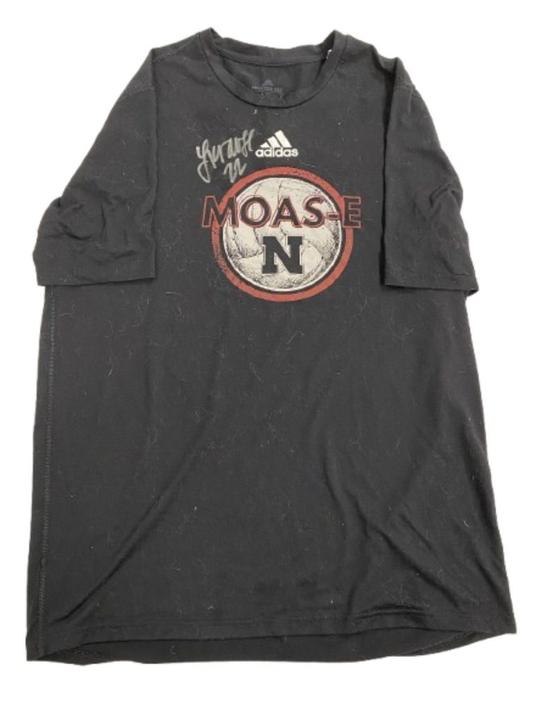 Lindsay Krause Signed Nebraska Volleyball Team Motto Practice Shirt LT