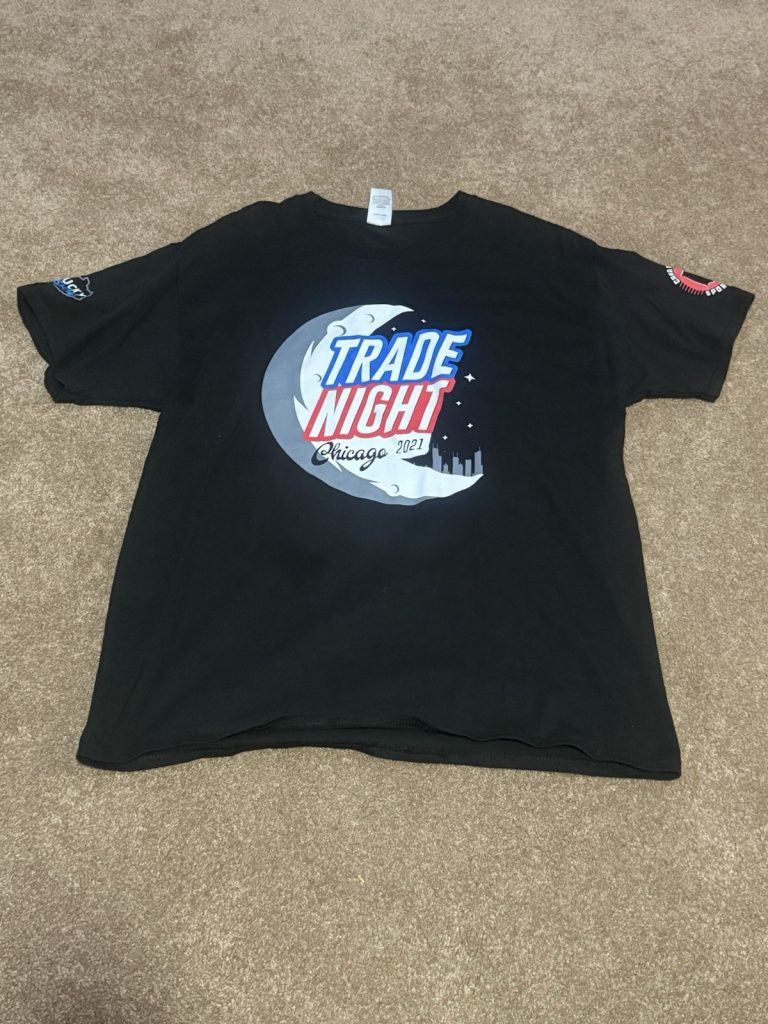 Trade Night Chicago 2021 Sports Cards T-Shirt Hanes Authentic Black Size L