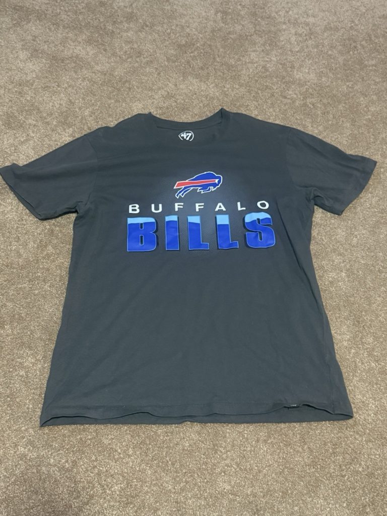 Buffalo Bills NFL T-Shirt Black ’47 Brand 100% Cotton Men’s Size L