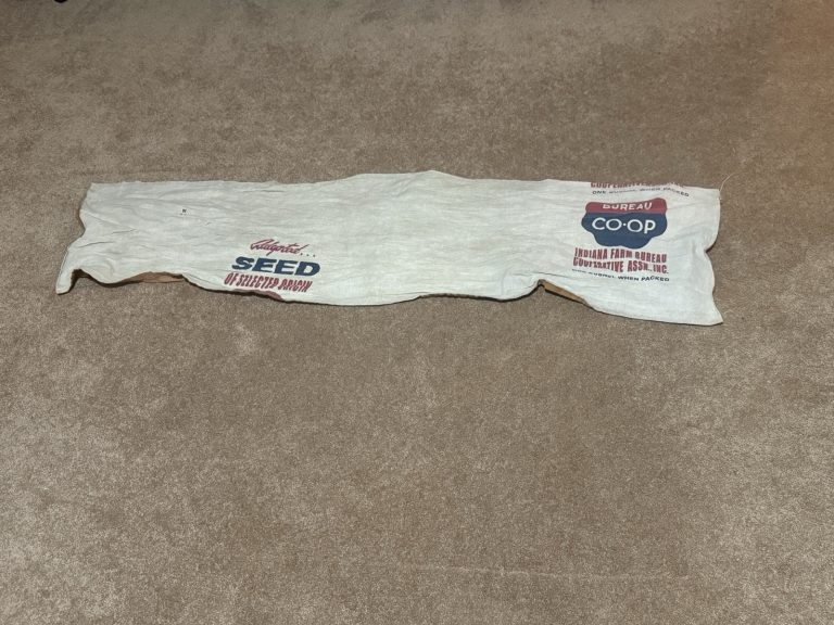 Vintage Indiana Farm Bureau CO-OP Seed Sack Panel Cloth Advertising