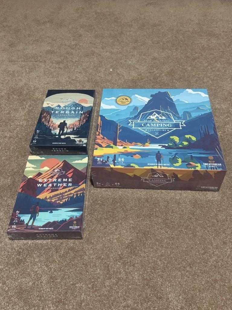 Bear Mountain Camping Adventure Board Game + 2 Expansions NEW Sealed