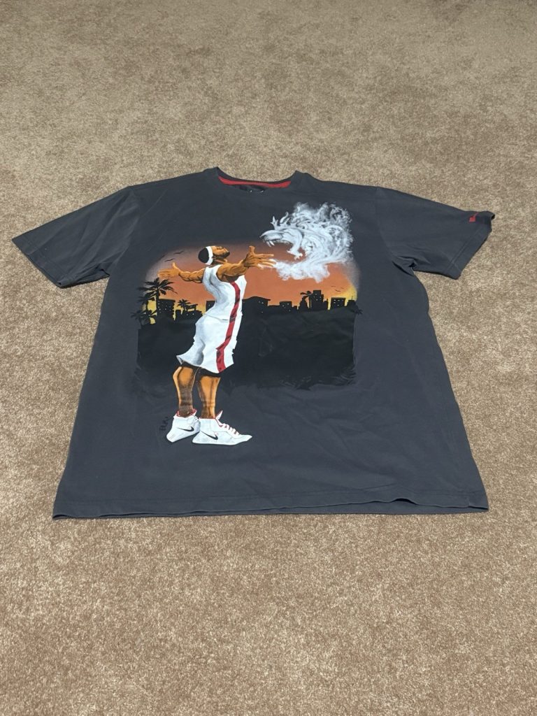 Nike LeBron James Dri-Fit Graphic T-Shirt Black Men’s Large L Basketball Tee