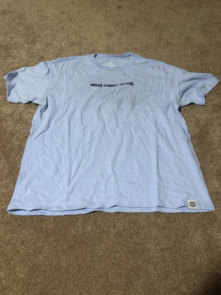 Nike Basketball Mind Meets Grind Light Blue T-Shirt Men’s Large L Loose Fit