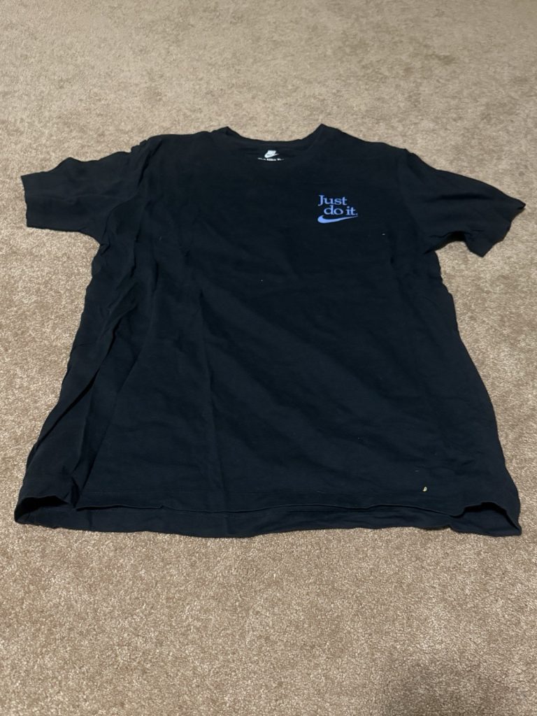 Nike Just Do It Black Graphic T-Shirt Men’s Large L The Nike Tee Quote