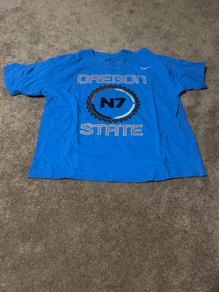 Nike N7 Oregon State Blue T-Shirt Men’s Large L Native American Program