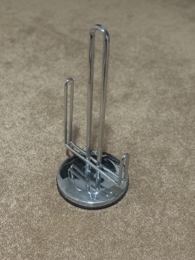Chrome Countertop Paper Towel Holder w/ Suction Cup Base No Drill