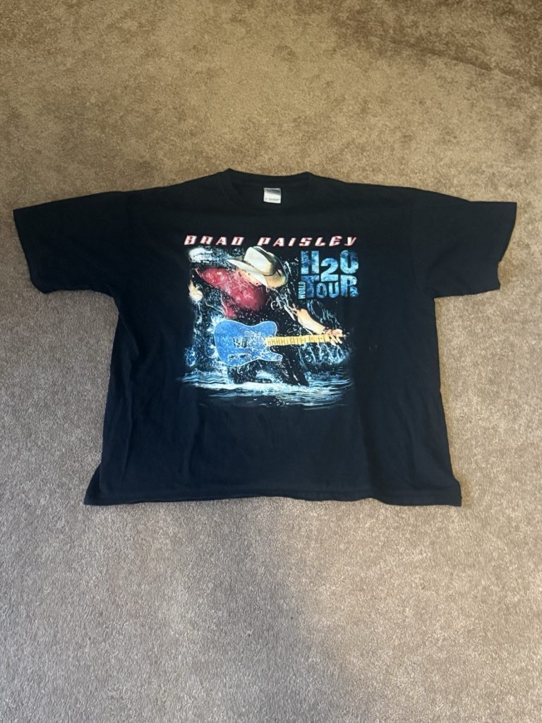 Brad Paisley 2010 H2O Tour T-Shirt XL Black Concert Tee Gildan Country Music