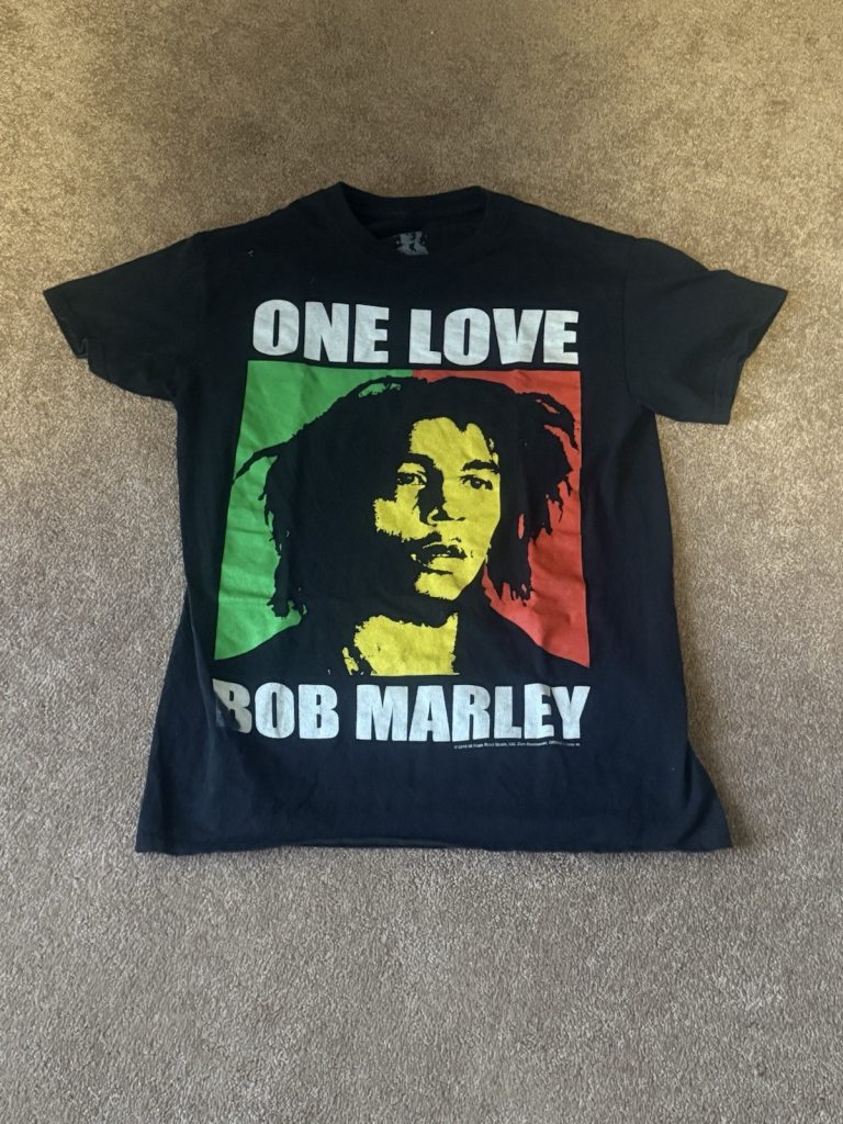 Bob Marley One Love T Shirt Mens Small Black Reggae Music Graphic Tee