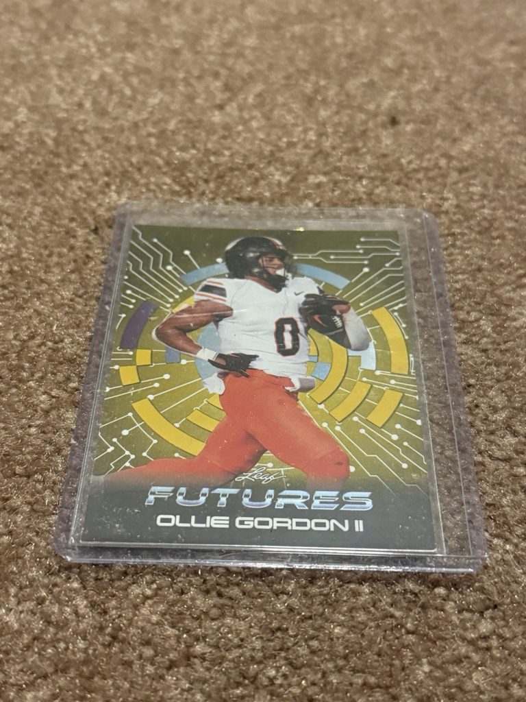 2024 Leaf Futures Ollie Gordon II Gold Parallel 8/10 Oklahoma State RB