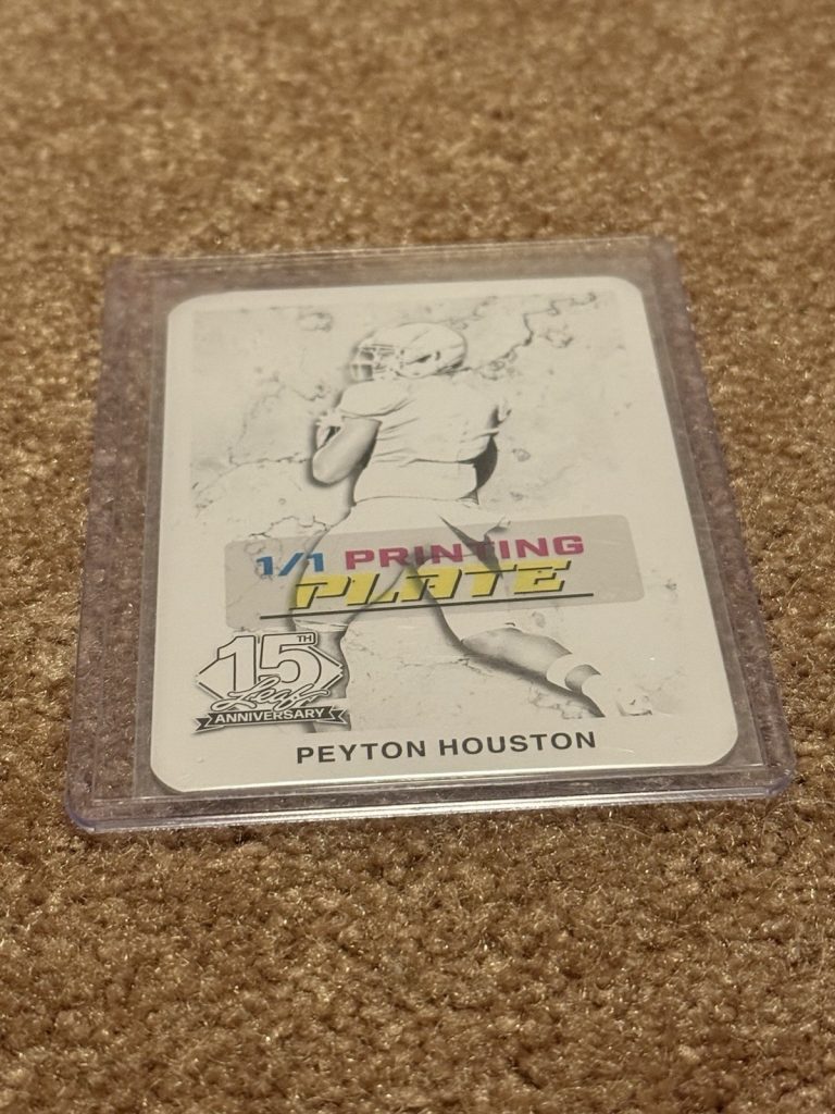 Peyton Houston 1/1 Printing Plate Leaf 15th Anniversary Black Plate