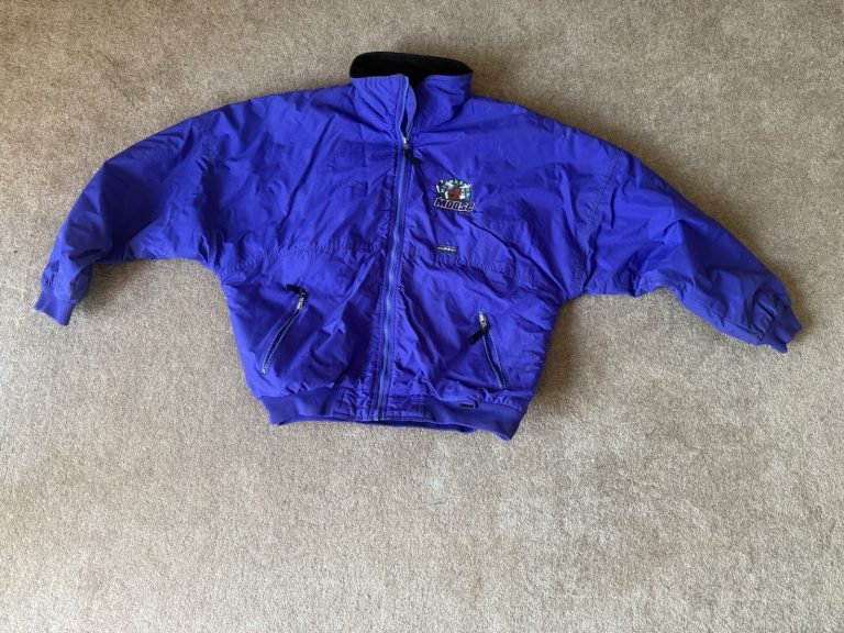 Vintage Minnesota Moose Jacket Purple IHL Hockey Insulated Full Zip
