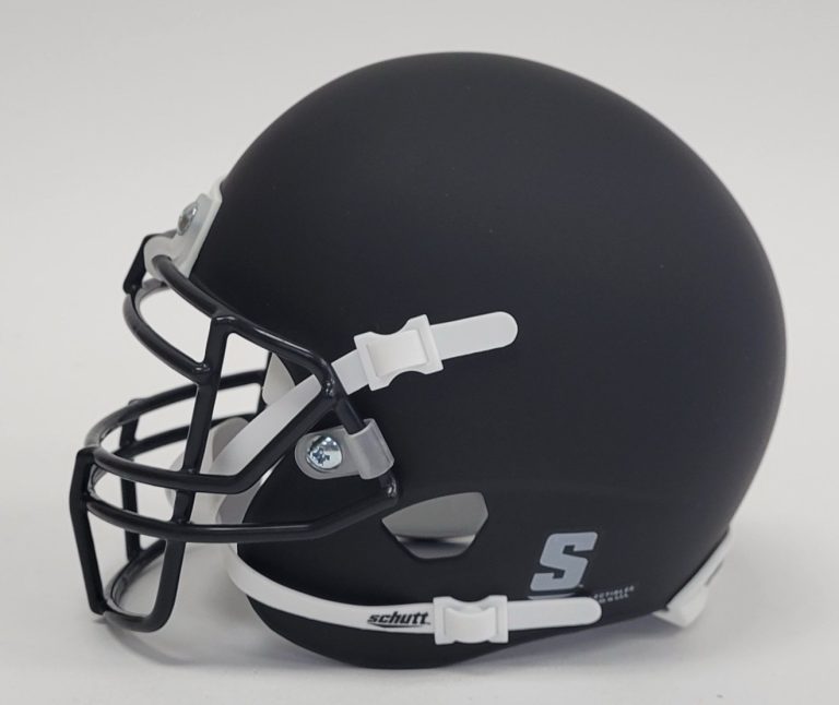 Black Schutt Mini Football Helmet Unsigned Autograph Ready Display Helmet