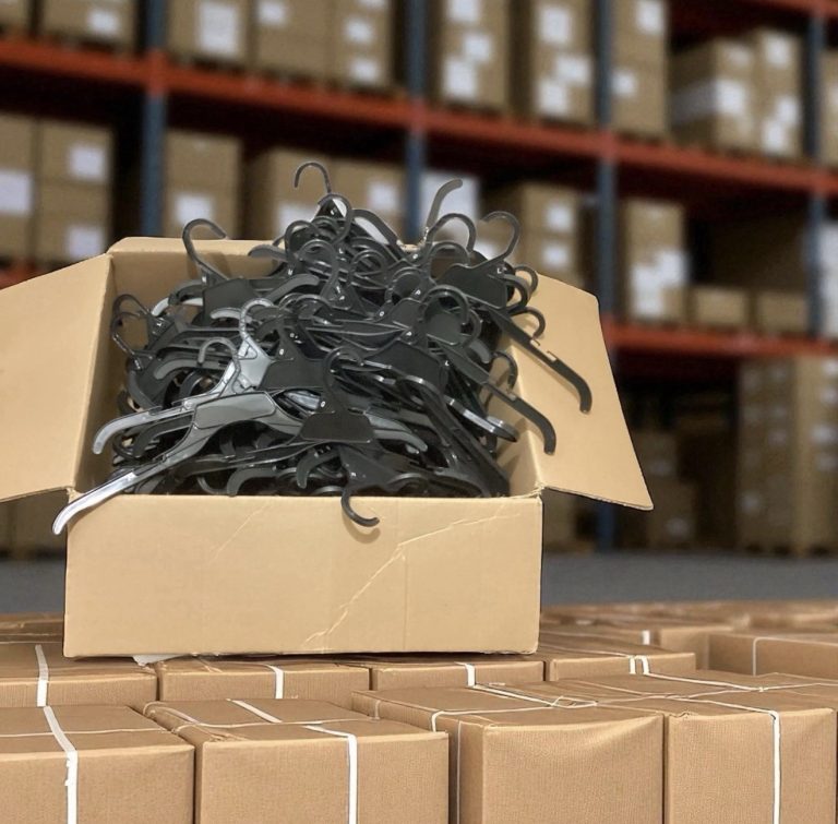 Lot Of 100 Black Assorted Commercial Grade Clothing Hangers