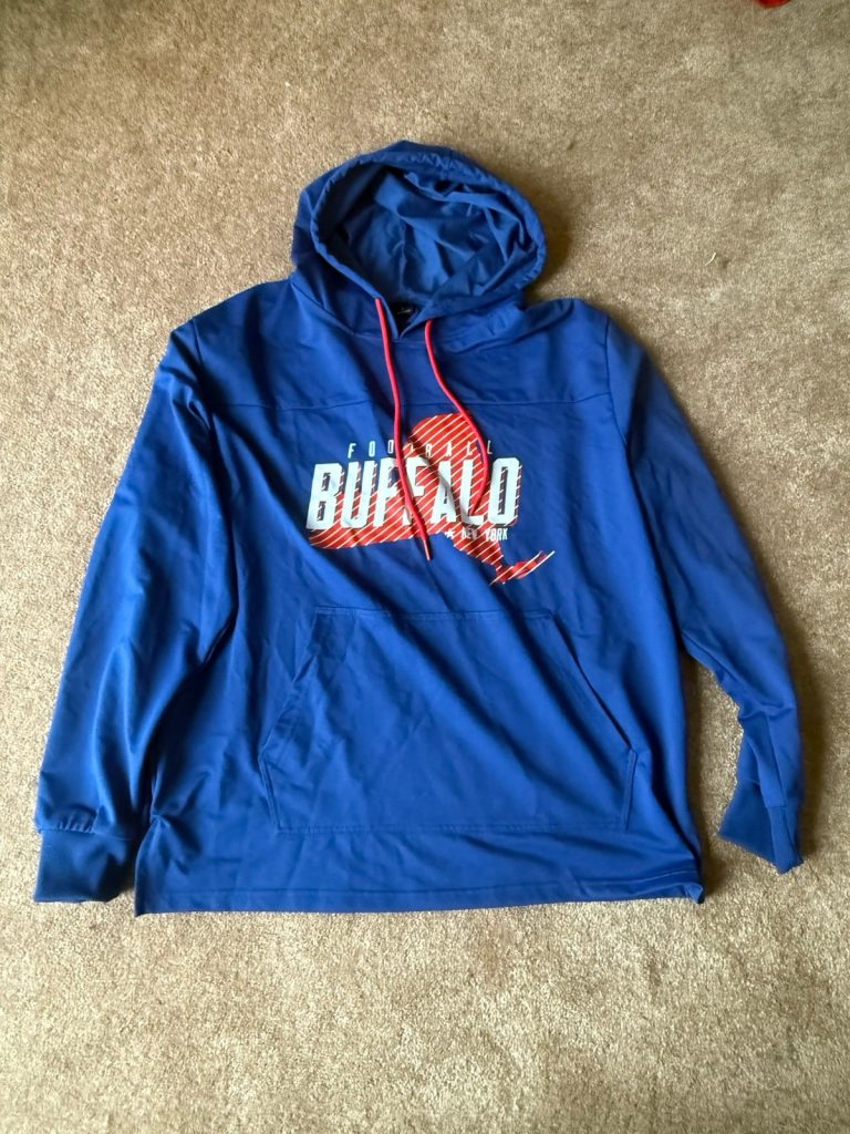 Buffalo Bills Josh Allen #17 Hoodie Blue Pullover NFL Football Mens Large