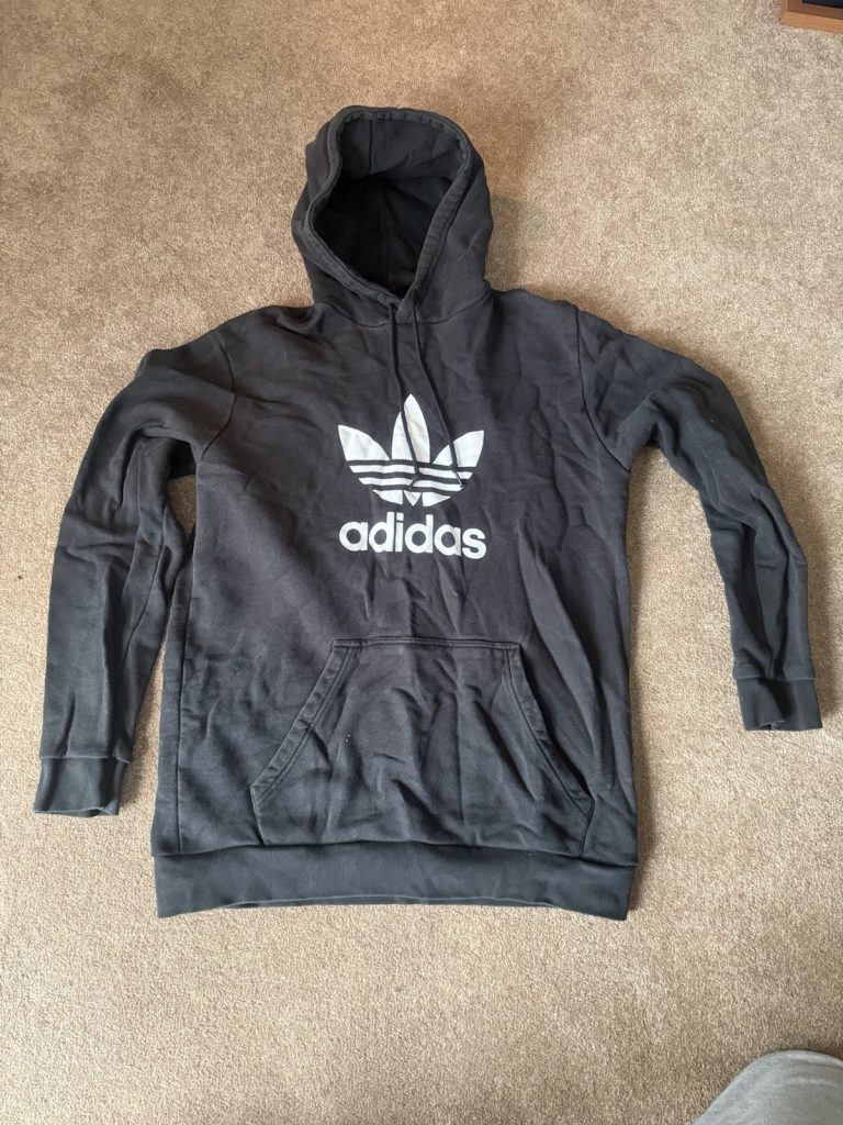 Adidas Originals Trefoil Black Pullover Hoodie Sweatshirt Adult Large