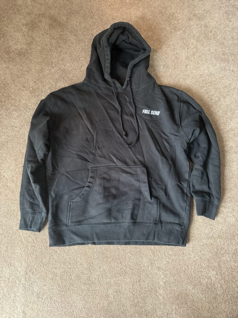 NELK Boys Full Send Black Hoodie Pullover Sweatshirt Adult Large