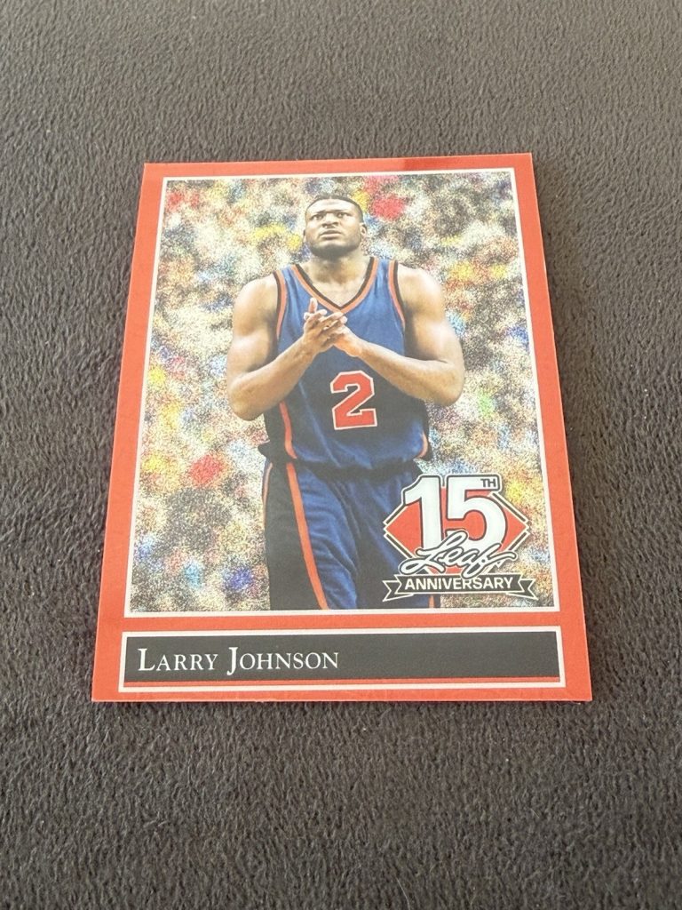 Larry Johnson 2025 Leaf 15th Anniversary Gold Leaf Stars 3/3 SSP