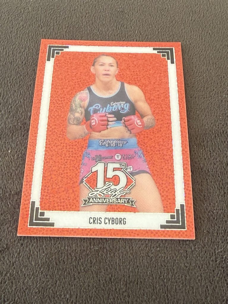 Cris Cyborg 2025 Leaf 15th Anniversary NSCC SSP Red /3 #91B-34 MMA GOAT