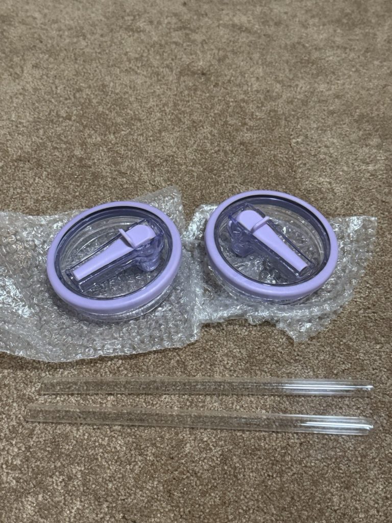 Tumbler Lid Replacement 2-Pack Purple 40oz Spill-Proof Leak-Resistant