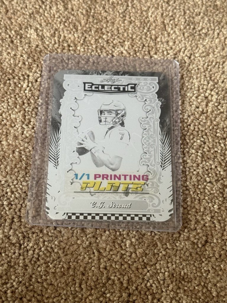 2024 Leaf Eclectic C.J. Stroud 1/1 Black Printing Plate Whatnot EB-21