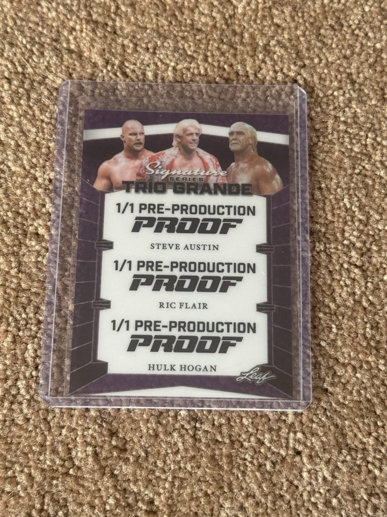 1/1 Leaf Signature Series Trio Grande Pre-Production Proof Austin Flair Hogan