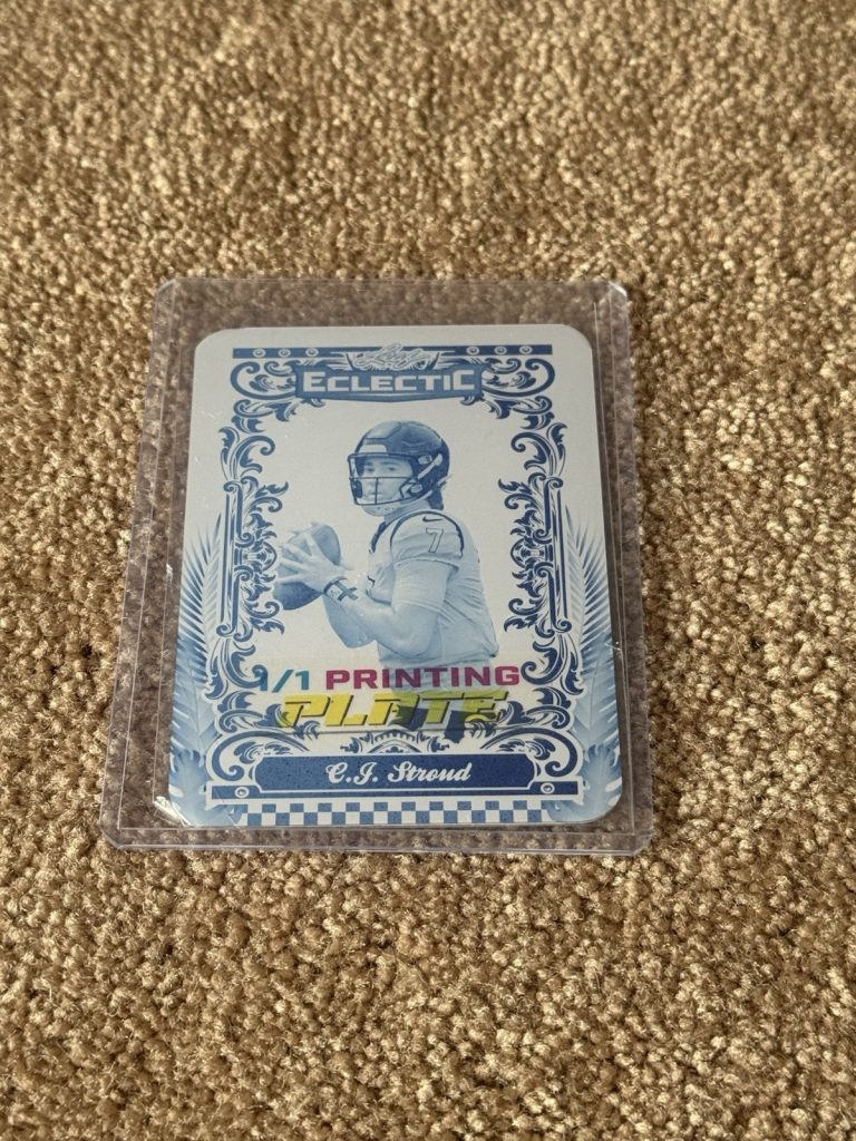 2024 Leaf Eclectic C.J. Stroud 1/1 Cyan Printing Plate Whatnot EB-21