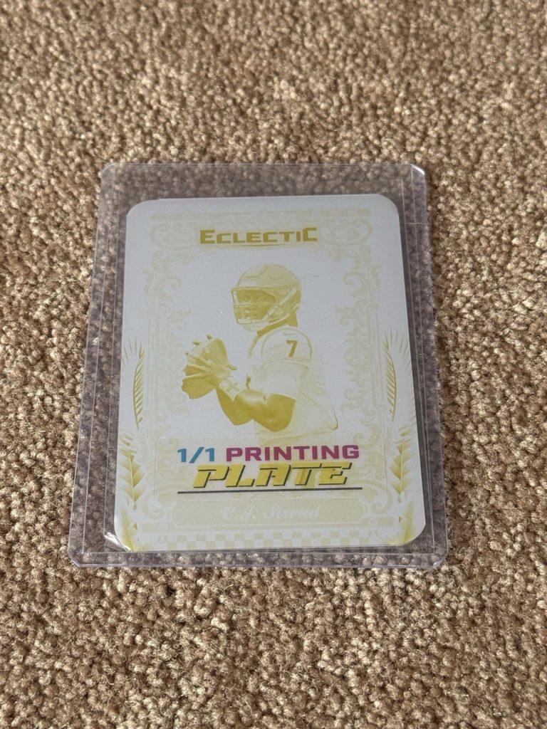 2024 Leaf Eclectic C.J. Stroud 1/1 Yellow Printing Plate Whatnot EB-21