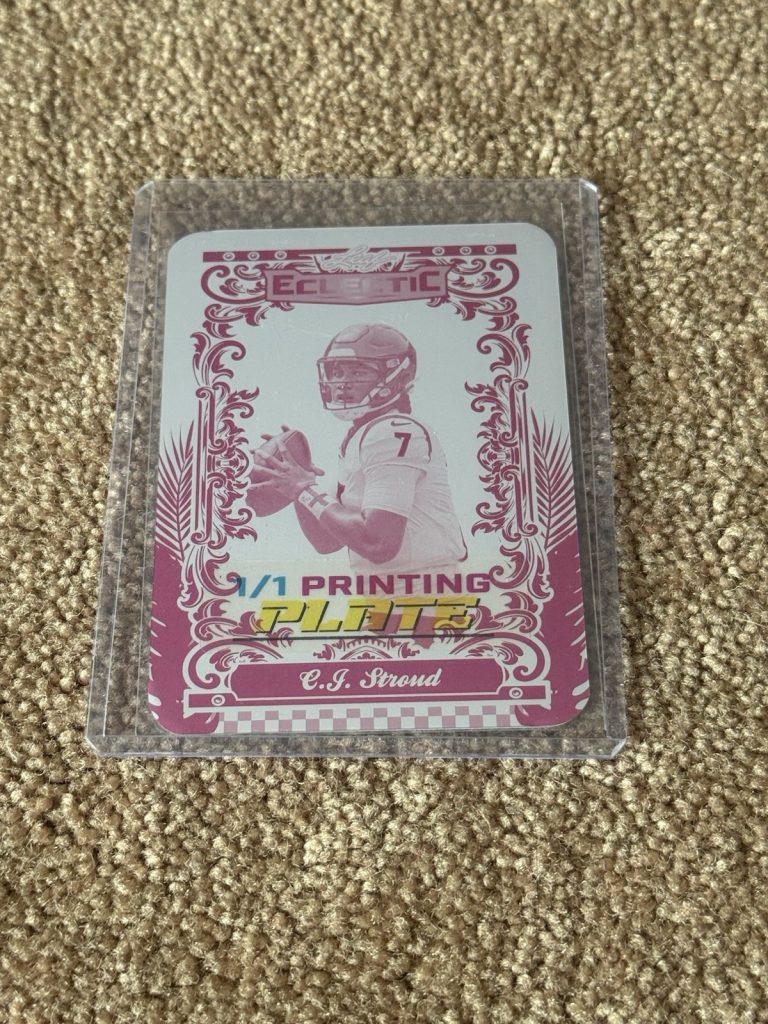 2024 Leaf Eclectic C.J. Stroud 1/1 Magenta Printing Plate Whatnot EB-21