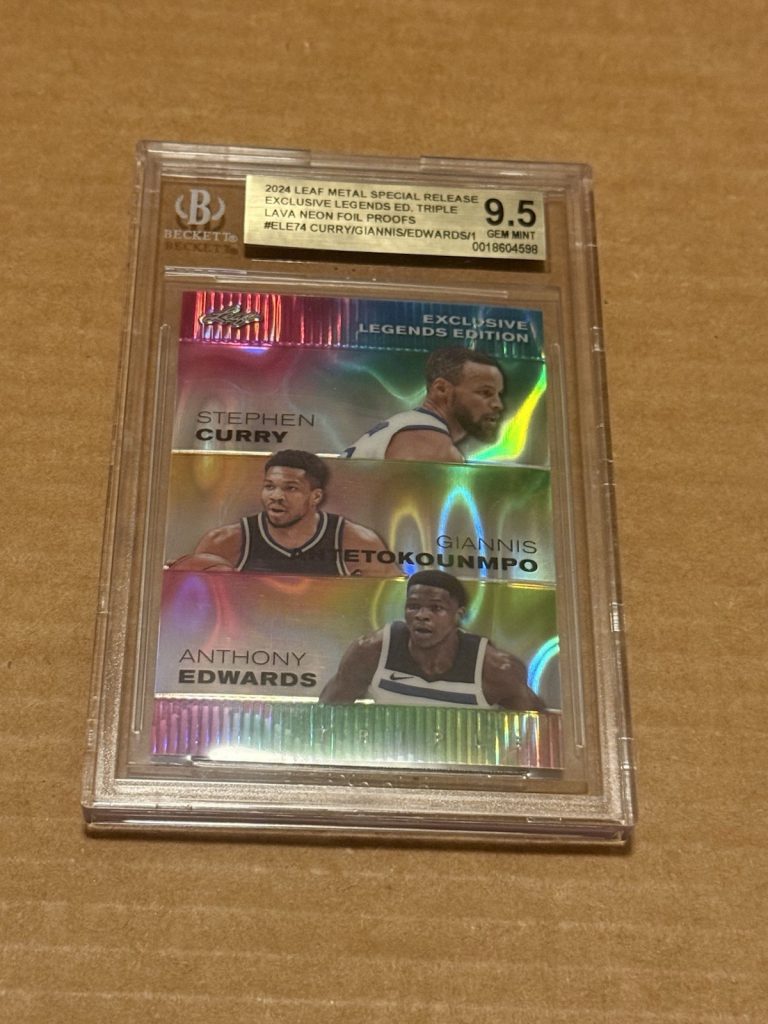 Giannis/Edwards/Curry 2024 Leaf Metal Triple Lava #ELE74 BGS 9.5 1/1