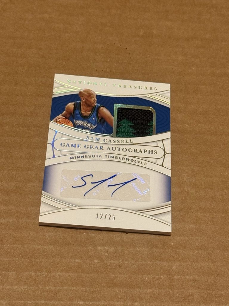 Sam Cassell 2021-22 NT Game Gear Auto Prime /25 #46 Timberwolves